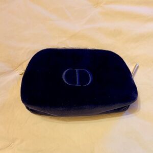 Dior Beauty Navy Velvet Cosmetic Pouch – Like New